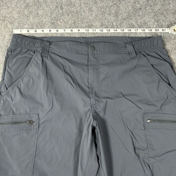 Lands End Men’s Tech Cargo Pant Charcoal Gray Size 42 Lightweight Stretch Waist - Picture 9 of 16